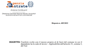 Trasferta con auto propria esente IRPEF entro i limiti dei rimborsi ACI