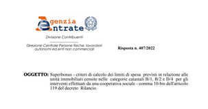 Cooperative sociali e Superbonus: in assenza dei requisiti di legge viene meno il limite di spesa potenziato