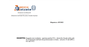 Si puà aprire una partita IVA in Italia anche con residenza all'estero?
