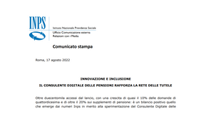 Pensioni, con il Consulente Digitale INPS verifica sulle somme aggiuntive più semplice e domande in crescita 
