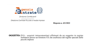 IVA acquisti intracomunitari: gli adempimenti per le cessioni da parte di piccole imprese UE