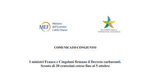 Nuovo decreto carburanti, riduzione di 30 centesimi al litro fino al 5 ottobre