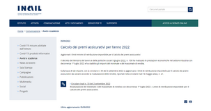 Premi INAIL 2022, novità sui limiti di retribuzione imponibile per il calcolo 