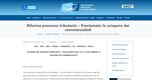 Sciopero dei commercialisti dal 18 al 23 settembre contro la riforma della giustizia tributaria