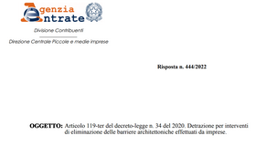 Bonus 75 per cento per le barriere architettoniche senza limiti per le imprese 