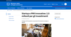 Startup e PMI innovative, dal MISE 2,5 miliardi per investimenti venture capital