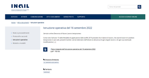 Denuncia nuovo lavoro temporaneo INAIL: riaperto il servizio online per la presentazione