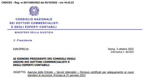Desktop Telematico Entratel: aggiornamento dei certificati di sicurezza entro il 31 gennaio 2023 