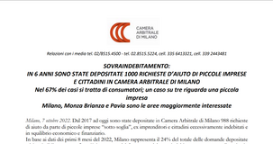 Sovraindebitamento: tante richieste di aiuto da PMI e cittadini, i dati della Camera Arbitrale di Milano