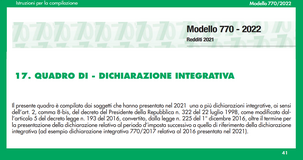 Il Quadro DI del Modello 770/2022 per la dichiarazione integrativa