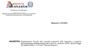 Bonus imprese e partite IVA, esenzione anche per i pagamenti dopo l'emergenza Covid
