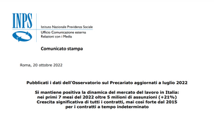 Contratti a tempo indeterminato: crescita da record. I dati INPS su precariato e cassa integrazione