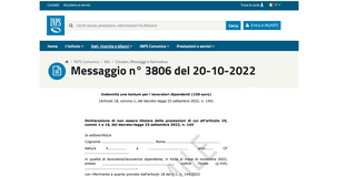 Autodichiarazione bonus 150 euro al datore di lavoro
