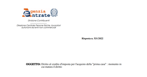 Bonus prima casa e separazione: chiarimenti sul credito d'imposta per il secondo acquisto