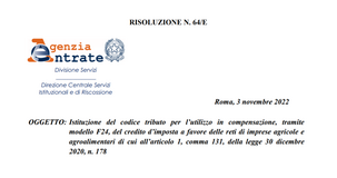 Bonus agricoltura, pronto il codice tributo per la compensazione dei crediti d'imposta e-commerce