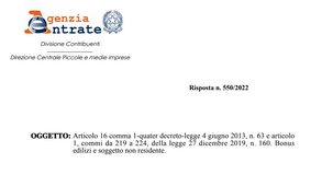 Sismabonus e bonus facciate: detrazioni accessibili anche per i soggetti non residenti