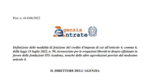 Ai “mecenati” della formazione un bonus per le donazioni alle ITS Academy: come funziona