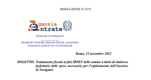 Rimborso spese forfettario e indennità di trasferta: le regole da seguire partendo dal caso navigator 