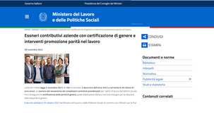 Bonus sul pagamento dei contributi per le imprese con certificazione della parità di genere