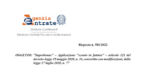 Sconto in fattura e superbonus, cosa fare se manca la comunicazione alle Entrate?