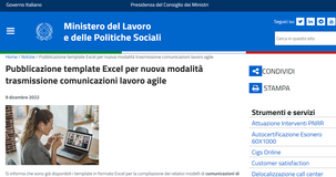 Comunicazione lavoro agile: disponibili i modelli per l'invio massivo dal 15 dicembre