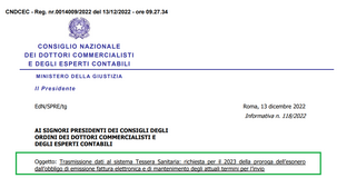 Spese sanitarie, ultima scadenza semestrale per l'invio al sistema TS: dialogo sulla proroga per il 2023 