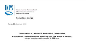 Reddito di cittadinanza: più di un milione le famiglie beneficiarie, cosa succederà dal 2023