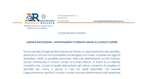 Appuntamento all'Agenzia delle entrate Riscossione? Basta comporre il numero del contact center