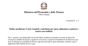 Carta acquisti 2023, domanda per il contributo per spese e bollette: moduli online