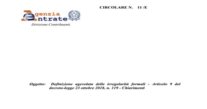 La sanatoria delle irregolarità formali