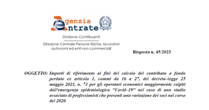 Contributi a fondo perduto, non rileva il motivo del calo di ricavi o compensi