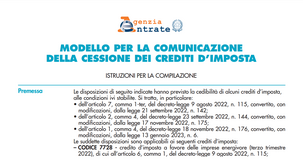 Cessione bonus energia, comunicazione entro il 20 settembre 2023: modello e istruzioni