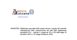La definizione agevolata degli avvisi bonari 2023 riguarda anche le LIPE