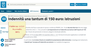 Pagamento del bonus 150 euro a febbraio, a chi spetta l'accredito INPS?