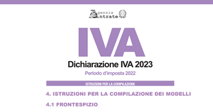 Dichiarazione IVA 2023: la compilazione del frontespizio
