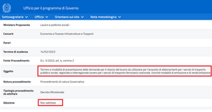Bonus trasporti 2023: scadenza 14 febbraio per il decreto attuativo, si attende il testo 