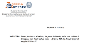 Bonus facciate per un immobile ereditato: istruzioni sulla cessione del credito