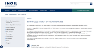 Domanda bando ISI INAIL 2022: procedura informatica disponibile dal 2 maggio 2023