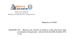 La rinuncia al rimborso IVA