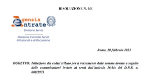 Avvisi bonari: dal bonus acqua a quello prima casa, i codici tributo per il versamento parziale