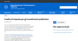 Bonus pubblicità 2023: domanda per il credito d'imposta entro la scadenza del 31 marzo, novità e istruzioni