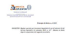 Lavoratori impatriati, l'agevolazione non spetta se dopo il rientro si prosegue l'attività precedente