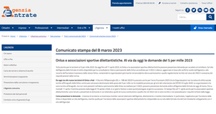 5 per Mille 2023: domanda per ONLUS e ASD entro la scadenza dell'11 aprile 