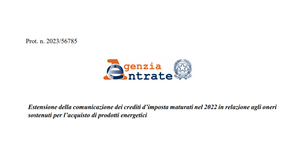 Bonus energia imprese, nuovo modello per la comunicazione per i crediti del 2022