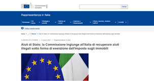 Dall'UE nuovo richiamo sull'esenzione ICI: recuperare gli aiuti relativi all'imposta sugli immobili