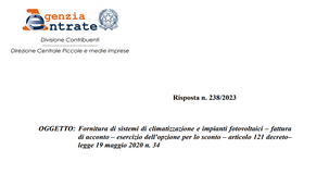 Bonus edilizi: lo sconto in fattura si applica anche se non indicato nell'acconto