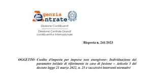 Bonus energia imprese: si considera il prezzo medio per l'impresa anche nel caso di fusione