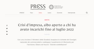 Crisi d'impresa, per l'iscrizione all'albo valgono gli incarichi fino a luglio 2022