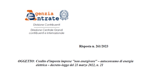 Bonus energia, nessuna agevolazione in caso di autoconsumo per le imprese non energivore