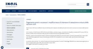 Premi INAIL, come incide l'aumento del tasso di interesse su rate e sanzioni